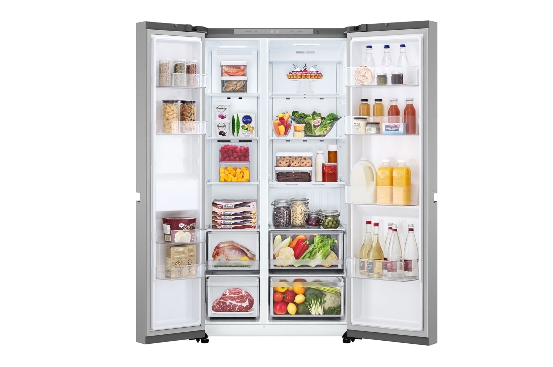 LG 658 літрів | Холодильник Side-by-Side | Інверторний компресор | Smart Diagnosis, GC-B257KNHW, thumbnail 4