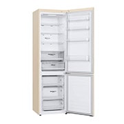 LG 384 л | Холодильник з нижньою морозильною камерою | DoorCooling+ | Інверторний компресор | Total No Frost , Вид зліва, усі двері холодильника відкриті (без їжі), GC-B509MEWM, thumbnail 13