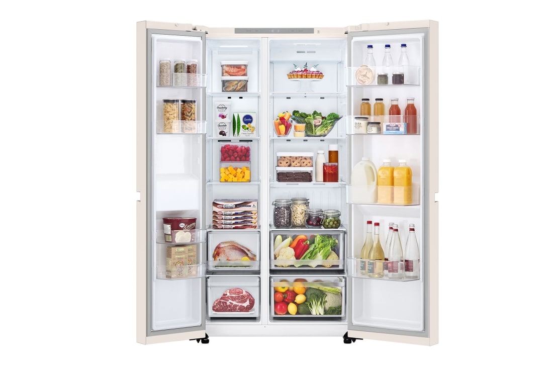 LG 658 літрів | Холодильник Side-by-Side | Інверторний  компресор | Smart Diagnosis, GC-B257KEHW, thumbnail 4