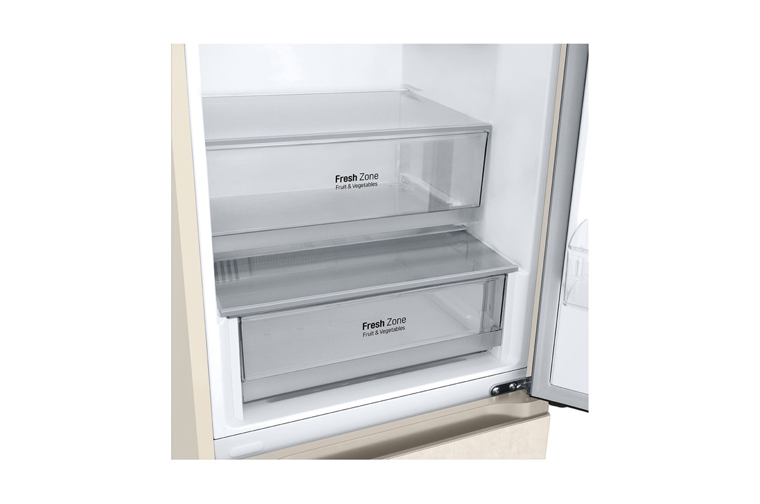 LG 387 л | Холодильник з нижньою морозильною камерою | DoorCooling+ | Інверторний компресор | Total No Frost, Drawer view, GC-B509FEMW, thumbnail 16