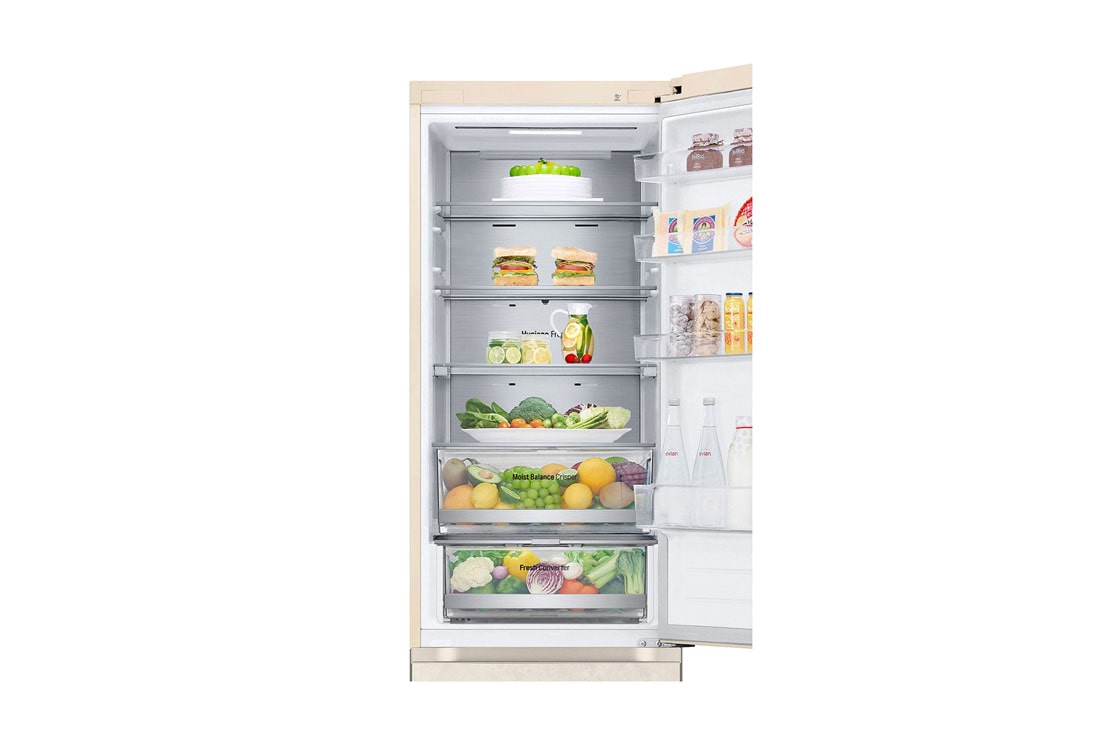 LG 387 л | Холодильник з нижньою морозильною камерою | DoorCooling+ | Інверторний компресор | Total No Frost, Duct_Food view, GC-B509FEPW, thumbnail 7