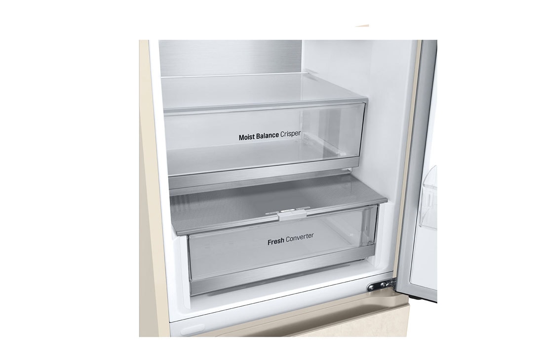 LG 387 л | Холодильник з нижньою морозильною камерою | DoorCooling+ | Інверторний компресор | Total No Frost, Drawer view, GC-B509FEPW, thumbnail 17