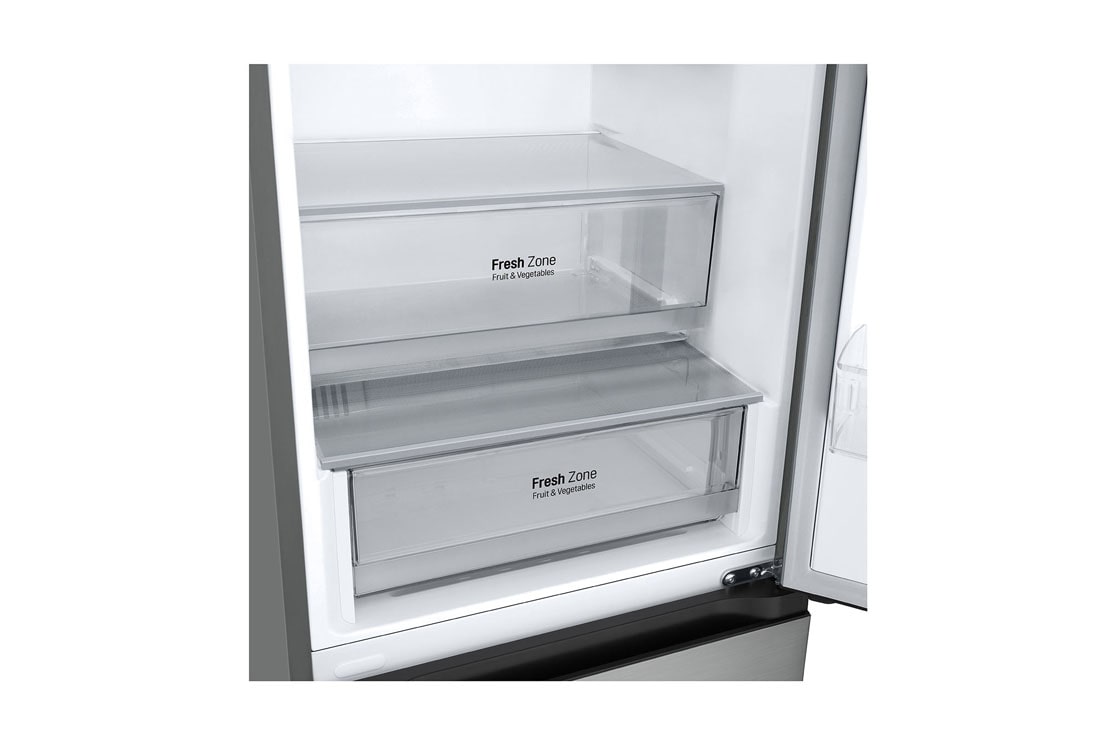LG 387 л | Холодильник з нижньою морозильною камерою | DoorCooling+ | Інверторний компресор | Total No Frost, Drawer view, GC-B509FNMW, thumbnail 16