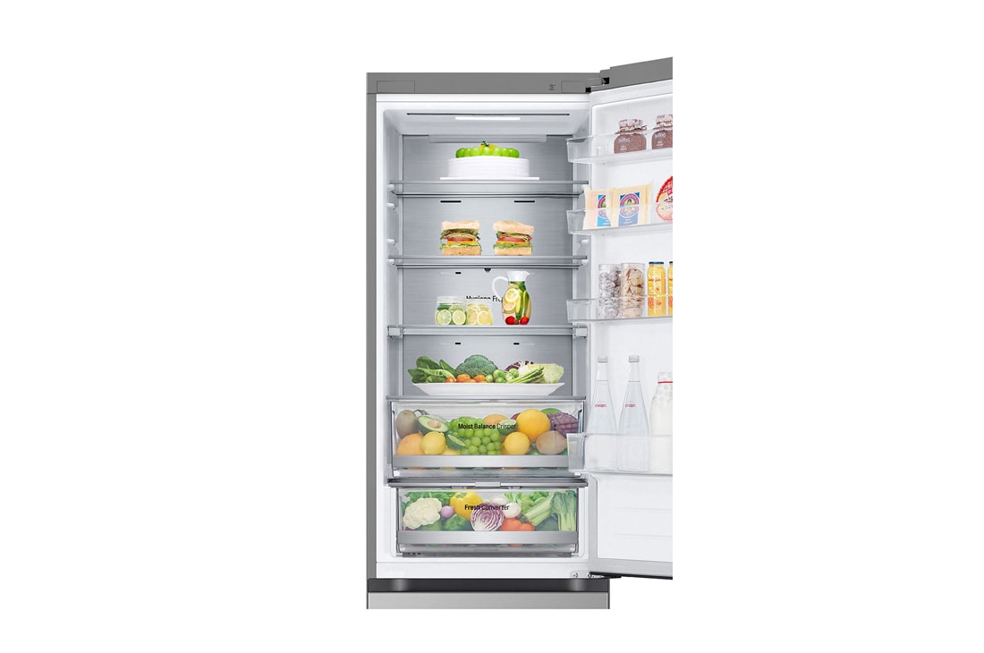 LG 387 л | Холодильник з нижньою морозильною камерою | DoorCooling+ | Інверторний компресор | Total No Frost, Duct_Food view, GC-B509FNPW, thumbnail 7
