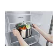 LG 387 л | Холодильник з нижньою морозильною камерою | DoorCooling+ | Інверторний компресор | Total No Frost, FoldingShelf view, GC-B509FNPW, thumbnail 9