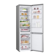 LG 387 л | Холодильник з нижньою морозильною камерою | DoorCooling+ | Інверторний компресор | Total No Frost, LeftSideOpen view, GC-B509FNPW, thumbnail 12