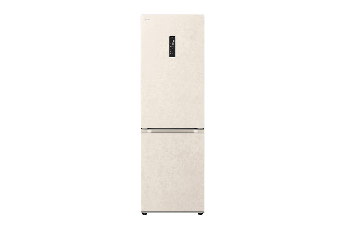 LG 344 л | Холодильник з нижньою морозильною камерою | DoorCooling+ | Інверторний компресор | Total No Frost, Вид спереду (двері зачинені), GC-B459FEPW