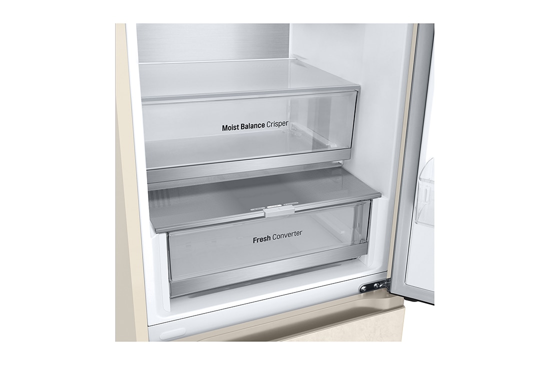 LG 344 л | Холодильник з нижньою морозильною камерою | DoorCooling+ | Інверторний компресор | Total No Frost, Drawer view, GC-B459FEPW, thumbnail 17