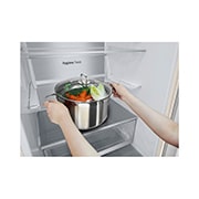 LG 344 л | Холодильник з нижньою морозильною камерою | DoorCooling+ | Інверторний компресор | Total No Frost, Складана полиця, GC-B459FEPW, thumbnail 8