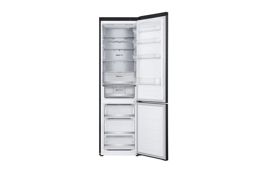 LG 387 л | Холодильник з нижньою морозильною камерою | DoorCooling+ | Інверторний компресор | Total No Frost, FrontAllOpen view, GC-B509FTZW, thumbnail 3