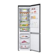 LG 387 л | Холодильник з нижньою морозильною камерою | DoorCooling+ | Інверторний компресор | Total No Frost, FrontAllOpen_Food view, GC-B509FTZW, thumbnail 2