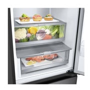 LG 387 л | Холодильник з нижньою морозильною камерою | DoorCooling+ | Інверторний компресор | Total No Frost, LeftSide view, GC-B509FTZW, thumbnail 10