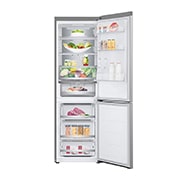 LG 344 л | Холодильник з нижньою морозильною камерою | DoorCooling+ | Інверторний компресор | Total No Frost, Вид спереду, усі двері холодильника відкриті (з їжею), GC-B459FNPW, thumbnail 2