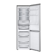 LG 344 л | Холодильник з нижньою морозильною камерою | DoorCooling+ | Інверторний компресор | Total No Frost, Вид спереду, усі двері холодильника відкриті (без їжі), GC-B459FNPW, thumbnail 3