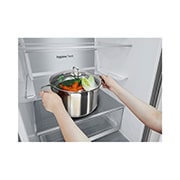 LG 344 л | Холодильник з нижньою морозильною камерою | DoorCooling+ | Інверторний компресор | Total No Frost, Складана полиця, GC-B459FNPW, thumbnail 8