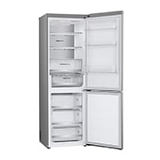 LG 344 л | Холодильник з нижньою морозильною камерою | DoorCooling+ | Інверторний компресор | Total No Frost, Вид зліва, двері холодильника відкриті (з їжею), GC-B459FNPW, thumbnail 11