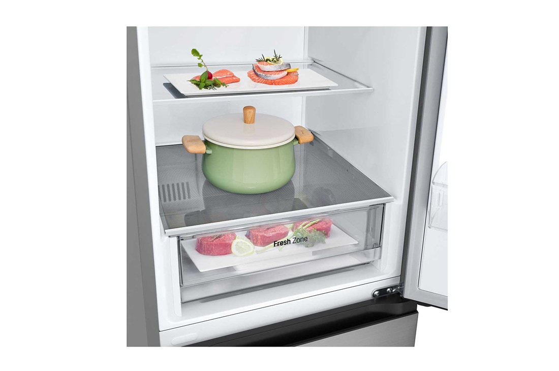 LG 341 л | Холодильник з нижньою морозильною камерою | DoorCooling+ | Інверторний компресор | Total No Frost, Drawer_Food view, GW-B459FNLW, thumbnail 8