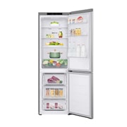 LG 341 л | Холодильник з нижньою морозильною камерою | DoorCooling+ | Інверторний компресор | Total No Frost, FrontAllOpen_Food view, GW-B459FNLW, thumbnail 2