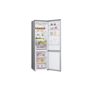 LG 384 л | Холодильник з нижньою морозильною камерою | DoorCooling+ | Fresh Converter | ThinQ , Вид зліва, двері холодильника відкриті (з їжею), GW-B509FAFW, thumbnail 10