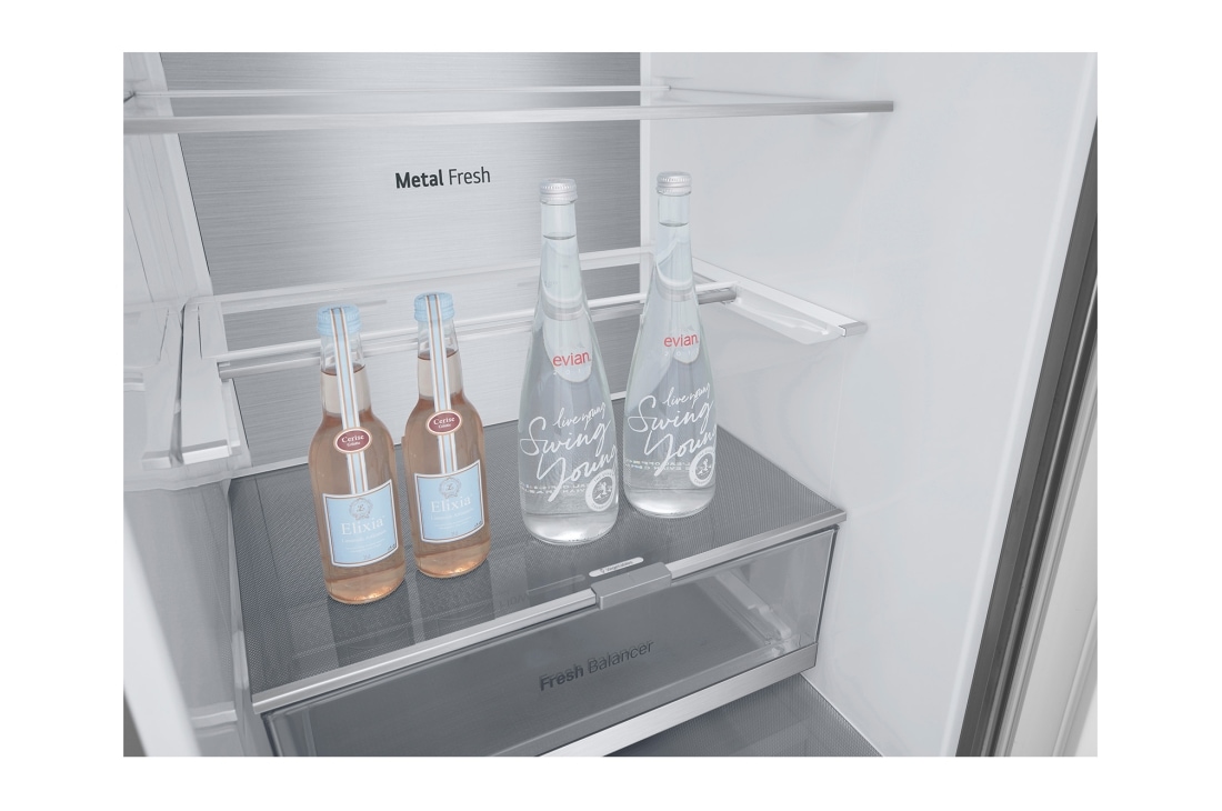 LG 384 л | Холодильник з нижньою морозильною камерою | DoorCooling+| Fresh Balancer | Fresh Converter |ThinQ, Складана полиця, GW-B509FNUW, thumbnail 15