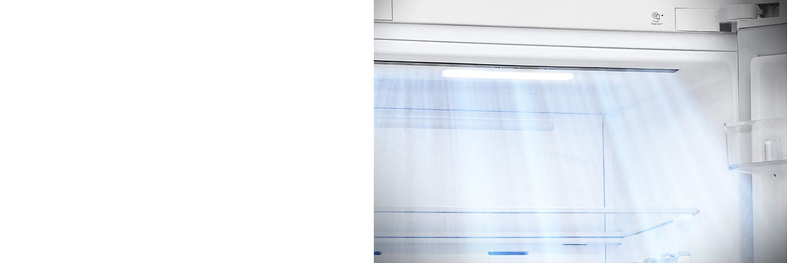 " Збільшене зображення вентиляційних отворів, розташованих у передній частині холодильника, що забезпечує ефективне та рівномірне охолодження."