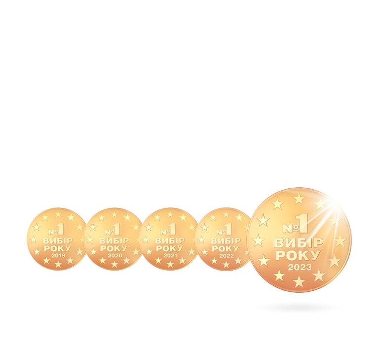 Зображено відео з поворотом кілька разім медалі конкрусу "Вибір Року" 2023.