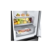 LG 384 л | Холодильник з нижньою морозильною камерою | DoorCooling+ | Fresh Converter | Total No Frost, Вид зліва на зони свіжості, GW-B509FT7W, thumbnail 8