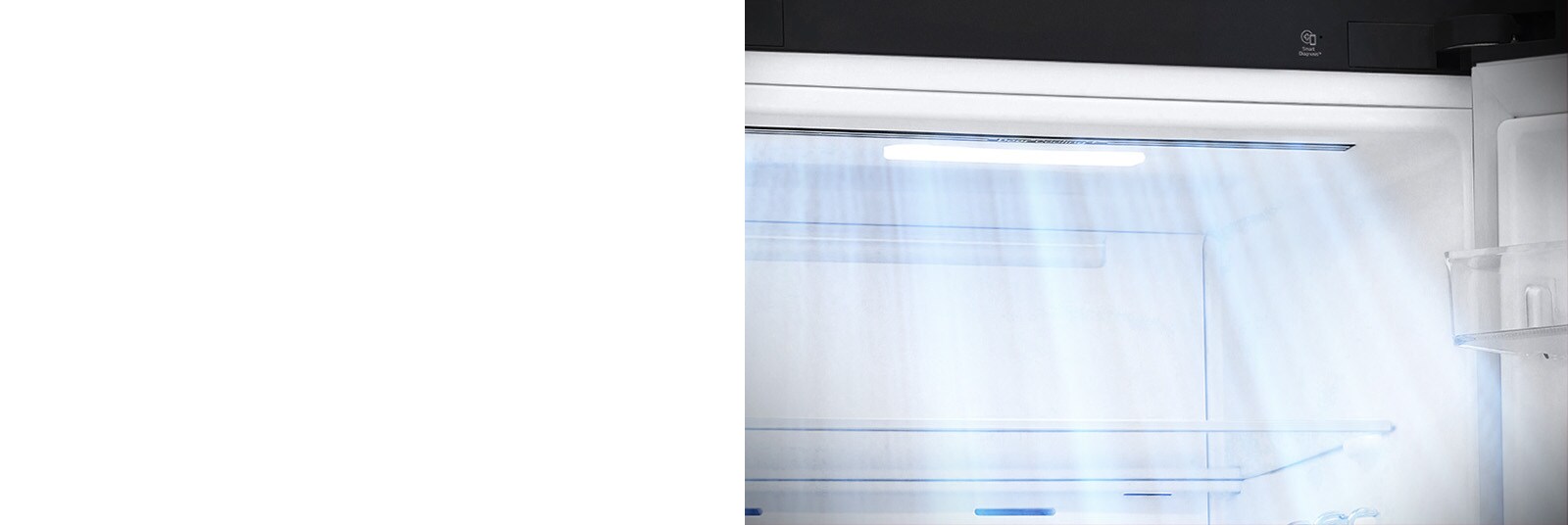 " Збільшене зображення вентиляційних отворів, розташованих у передній частині холодильника, що забезпечує ефективне та рівномірне охолодження."