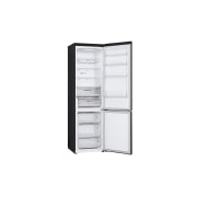 LG 384 л | Холодильник з нижньою морозильною камерою | DoorCooling+ | Fresh Converter | ThinQ, Вид зліва, двері холодильника відкриті (без їжі), GW-B509FXFW, thumbnail 11