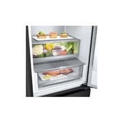 LG 384 л | Холодильник з нижньою морозильною камерою | DoorCooling+| Fresh Balancer | Fresh Converter |ThinQ, Вид зліва на зони свіжості, GW-B509FXUW, thumbnail 8