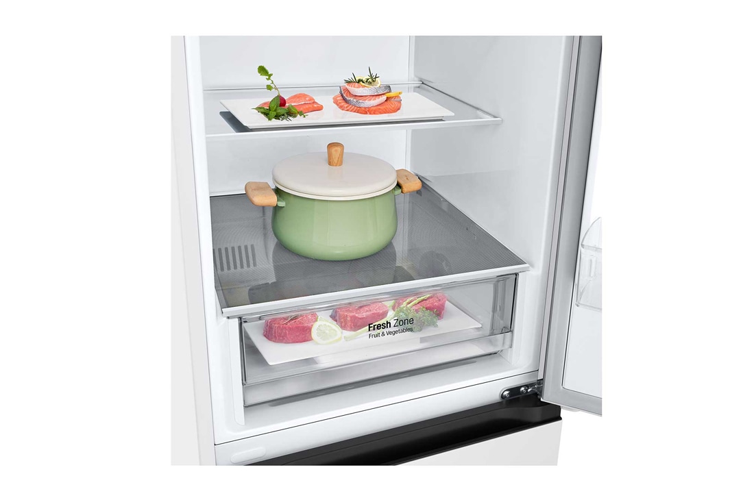 LG 341 л | Холодильник з нижньою морозильною камерою | DoorCooling+ | Інверторний компресор | Total No Frost, Drawer_Food view, GW-B459FVLW, thumbnail 8