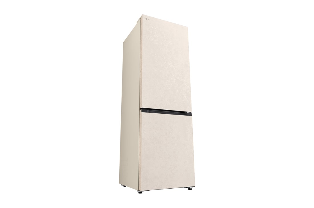 LG 333 л | Холодильник з нижньою морозильною камерою | DoorCooling+ | Інверторний компресор | Total No Frost, Вид зліва, двері холодильника відкриті (без їжі), GC-B459EEYM, thumbnail 12