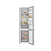 LG 375 л | Холодильник з нижньою морозильною камерою | DoorCooling+ | FRESHBalancer™ | LG ThinQ, Вид спереду, усі двері холодильника відкриті (з їжею), GC-B509EMKM, thumbnail 2