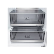 LG 375 л | Холодильник з нижньою морозильною камерою | DoorCooling+ | FRESHBalancer™ | LG ThinQ, Вид спереду, двері холодильника відкриті (з їжею), GC-B509EMKM, thumbnail 7