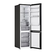 LG 375 л | Холодильник з нижньою морозильною камерою | DoorCooling+ | FRESHBalancer™ | LG ThinQ, Вид зліва, двері холодильника відкриті (з їжею), GC-B509ETSM, thumbnail 11