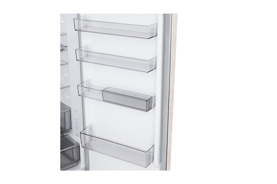 LG 375 л | Холодильник з нижньою морозильною камерою | DoorCooling+ | FRESHBalancer™ | LG ThinQ, Вид ззаду, GC-B509EESM, thumbnail 15