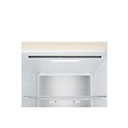 LG 375 л | Холодильник з нижньою морозильною камерою | DoorCooling+ | FRESHBalancer™ | LG ThinQ, Вид спереду, двері холодильника відкриті (з їжею), двері морозильника закриті, GC-B509EESM, thumbnail 6