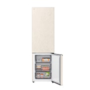 LG 375 л | Холодильник з нижньою морозильною камерою | DoorCooling+ | FRESHBalancer™ | LG ThinQ, Вид зліва на висувні ящики, зони свіжості, GC-B509EESM, thumbnail 9
