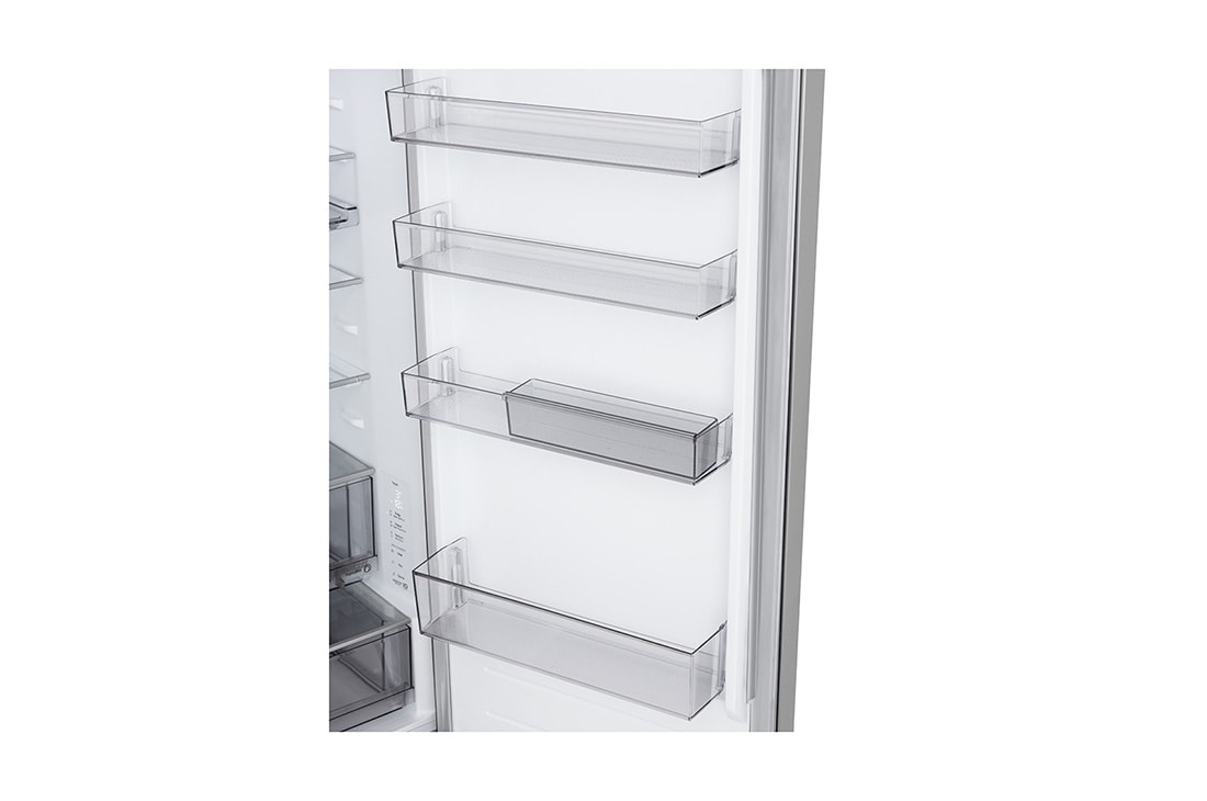 LG 375 л | Холодильник з нижньою морозильною камерою | DoorCooling+ | FRESHBalancer™ | LG ThinQ, Вид ззаду, GC-B509EMSM, thumbnail 15