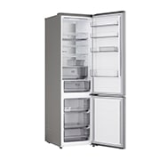 LG 375 л | Холодильник з нижньою морозильною камерою | DoorCooling+ | FRESHBalancer™ | LG ThinQ, Вид зліва, двері холодильника відкриті (з їжею), GC-B509EMSM, thumbnail 11