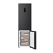 LG 375 л | Холодильник з нижньою морозильною камерою | DoorCooling+ | FRESHBalancer™ | LG ThinQ, Вид зліва, двері холодильника відкриті (без їжі), GC-B509ETKM, thumbnail 12