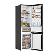 LG 375 л | Холодильник з нижньою морозильною камерою | DoorCooling+ | FRESHBalancer™ | LG ThinQ, Вид зліва на висувні ящики, зони свіжості, GC-B509ETTM, thumbnail 9