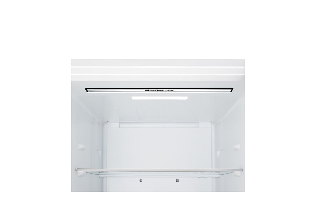 LG 375 л | Холодильник з нижньою морозильною камерою | DoorCooling+ | FRESHBalancer™ | LG ThinQ, Вид спереду, двері холодильника відкриті (з їжею), двері морозильника закриті, GC-B509EQTM, thumbnail 6