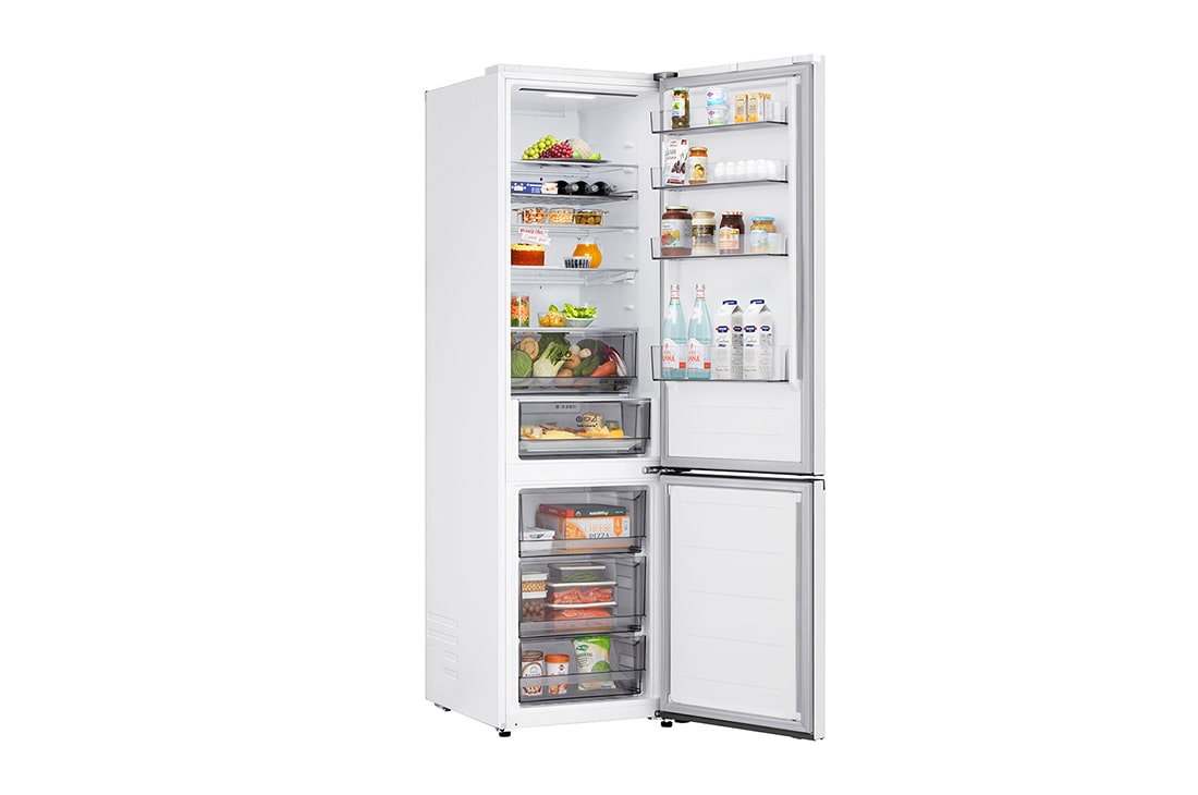 LG 375 л | Холодильник з нижньою морозильною камерою | DoorCooling+ | FRESHBalancer™ | LG ThinQ, Вид збоку на габарити, GC-B509EQTM, thumbnail 14