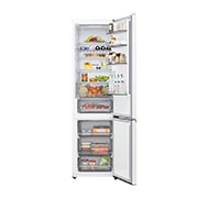 LG 375 л | Холодильник з нижньою морозильною камерою | DoorCooling+ | FRESHBalancer™ | LG ThinQ, Вид спереду, усі двері холодильника відкриті (з їжею), GC-B509EQTM, thumbnail 2