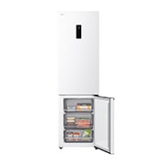 LG 375 л | Холодильник з нижньою морозильною камерою | DoorCooling+ | FRESHBalancer™ | LG ThinQ, Вид зліва на висувні ящики, зони свіжості, GC-B509EQTM, thumbnail 9