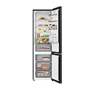 LG 375 л | Холодильник з нижньою морозильною камерою | DoorCooling+ | Multi AirFlow | LG ThinQ, Вид спереду, усі двері холодильника відкриті (з їжею), GC-B509ETLM, thumbnail 2