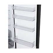 LG 375 л | Холодильник з нижньою морозильною камерою | DoorCooling+ | Multi AirFlow | LG ThinQ, Вид спереду, двері холодильника відкриті (з їжею), GC-B509ETLM, thumbnail 7