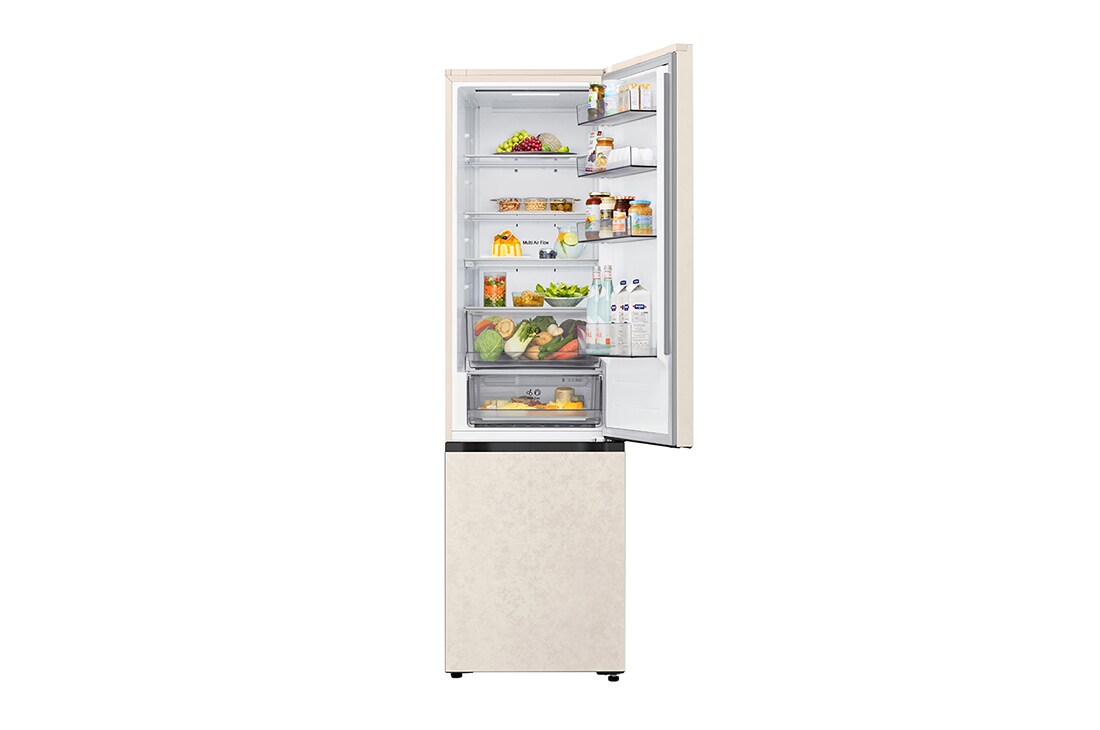 LG 375 л | Холодильник з нижньою морозильною камерою | DoorCooling+ | Multi AirFlow | LG ThinQ, Дисплей, GC-B509EELM, thumbnail 4