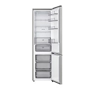 LG 375 л | Холодильник з нижньою морозильною камерою | DoorCooling+ | Multi AirFlow | LG ThinQ, Вид спереду, усі двері холодильника відкриті (без їжі), GC-B509EMLM, thumbnail 3